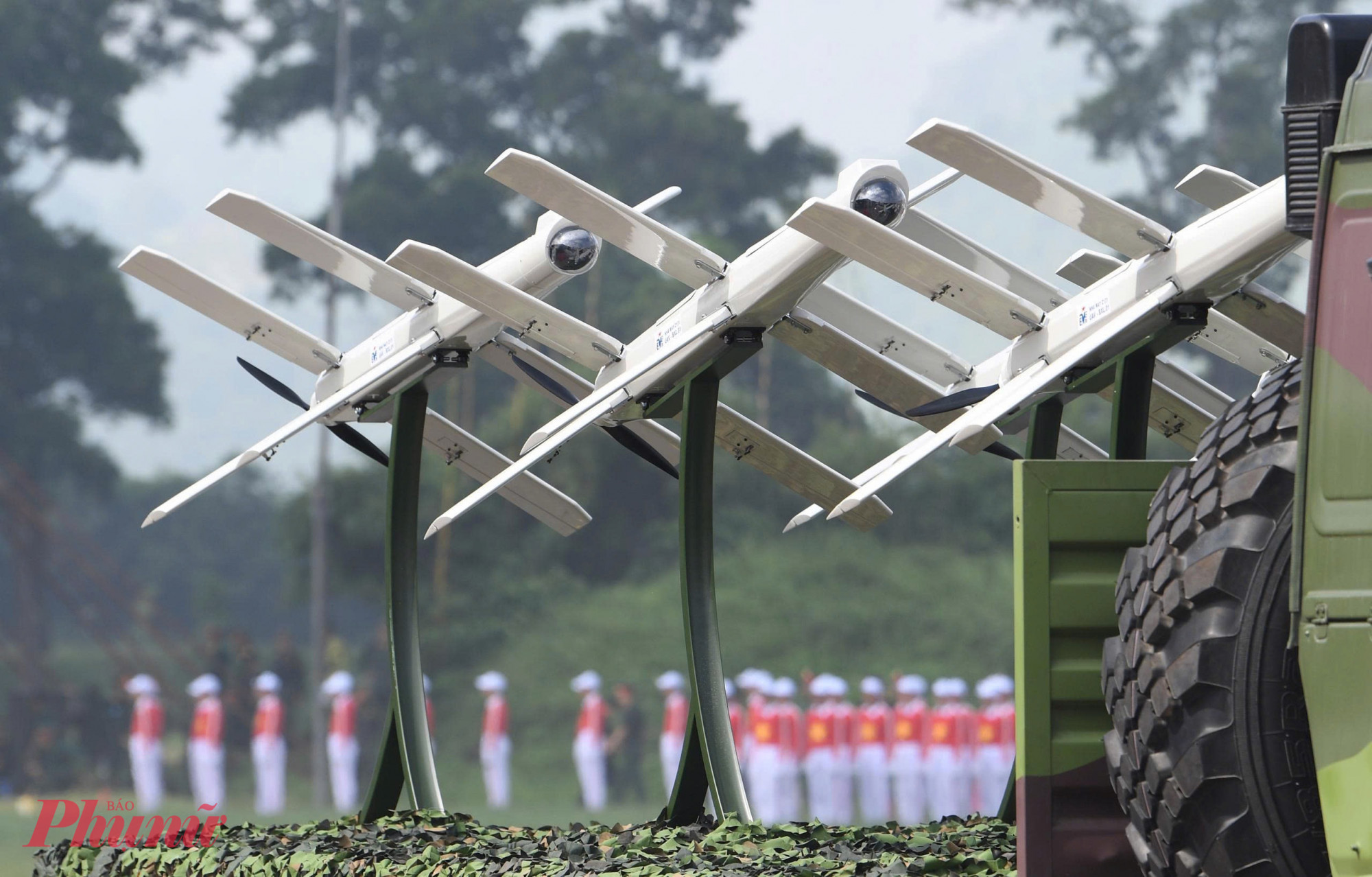 Dàn vũ khí, khí tài lần đầu hợp luyện cùng khối diễu binh chuẩn bị kỷ niệm 80 năm Cách mạng tháng Tám và Quốc khánh 2.9