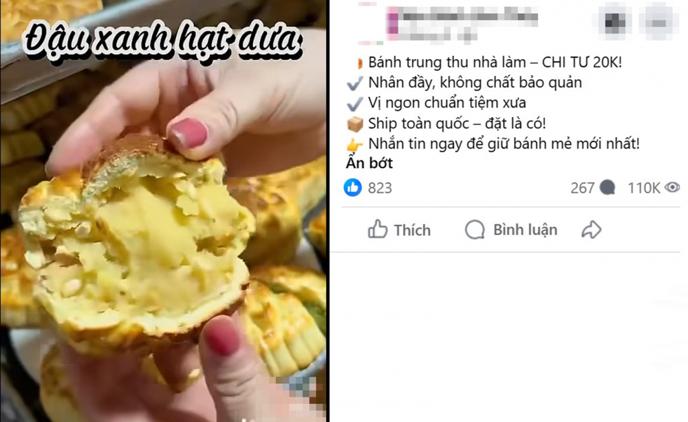 Coi chừng rước họa vì bánh trung thu “3 không” Tiệm bánh có nhiều lượt theo dõi luôn cam đoan sạch nhưng dùng tay không, sơn móng để giới thiệu bánh