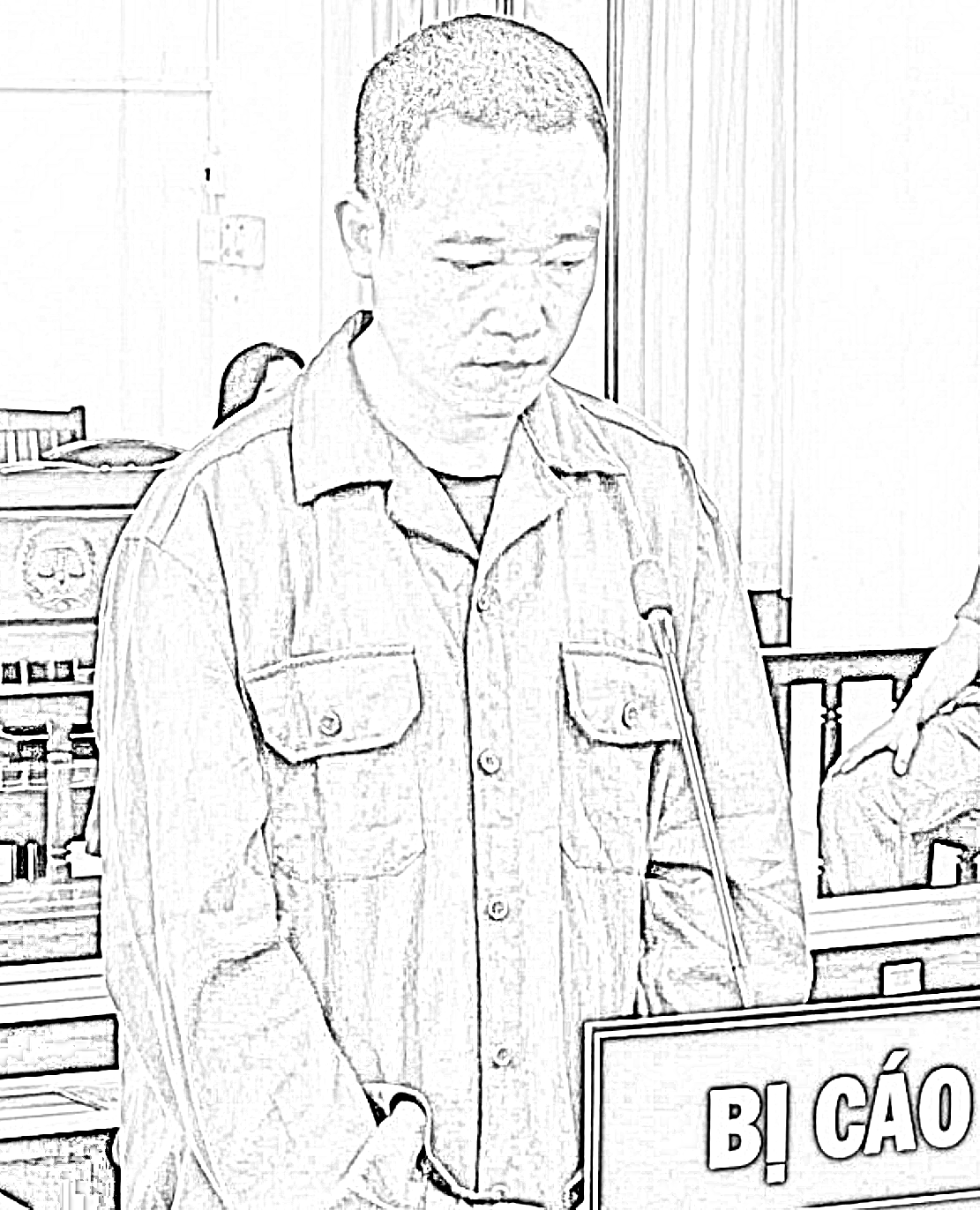 Bị cáo Vũ Văn Thường tại phiên tòa... Ảnh: Vũ Văn