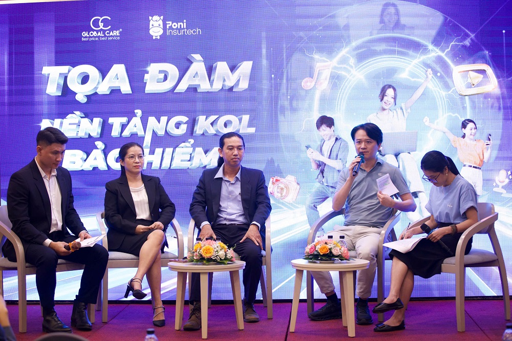 Các diễn giả chia sẻ về tính năng, góc pháp lý của nền tảng KOL bảo hiểm - Ảnh: Global Care