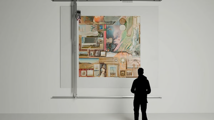 Untied Robot Painting (2025) của Alexander Leven. Ảnh: Christie's
