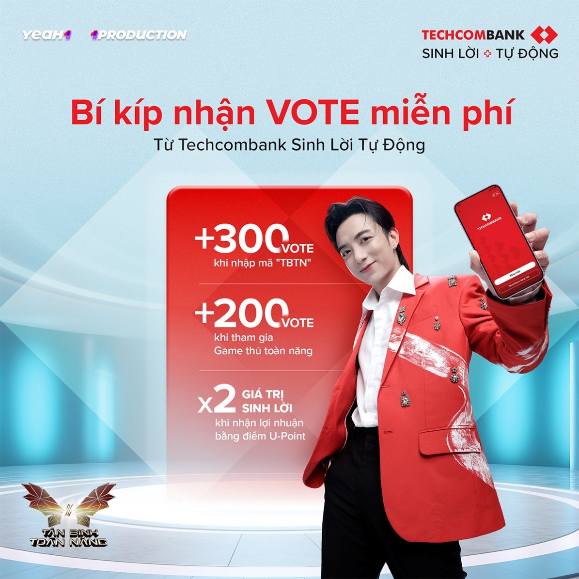 Thế hệ trẻ toàn năng: Phá kén tỏa sáng, vững bước tài chính cùng Techcombank Mỗi khoản sinh lời là đặc quyền bình chọn - mỗi đồng lợi nhuận đều mang theo giá trị kết nối - Ảnh: Techcombank