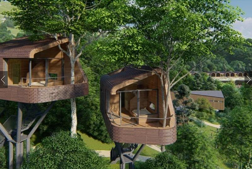 Hiện chỉ có 3 căn nhà trên cây phục vụ khách lưu trú - Ảnh: 