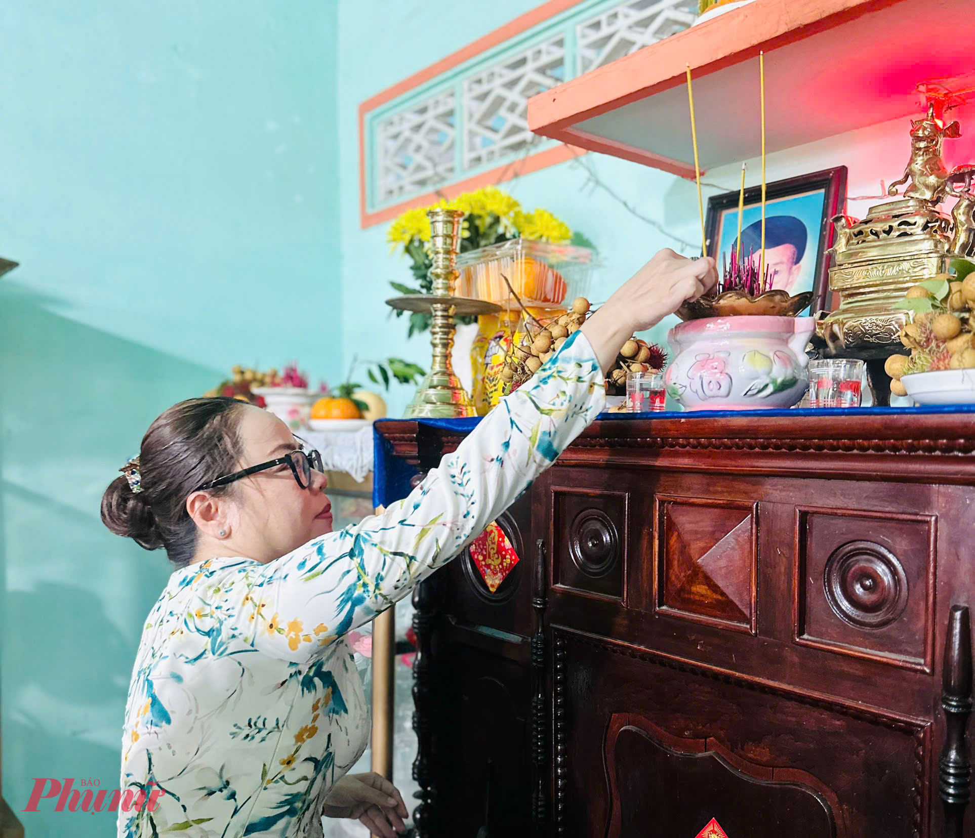 Bà Chu Thị Thanh Thủy - Chủ tịch Hội LHPN phường Tân Đông Hiệp - tưởng nhớ, tri ân Mẹ Việt Nam Anh hùng Nguyễn Thị Phe