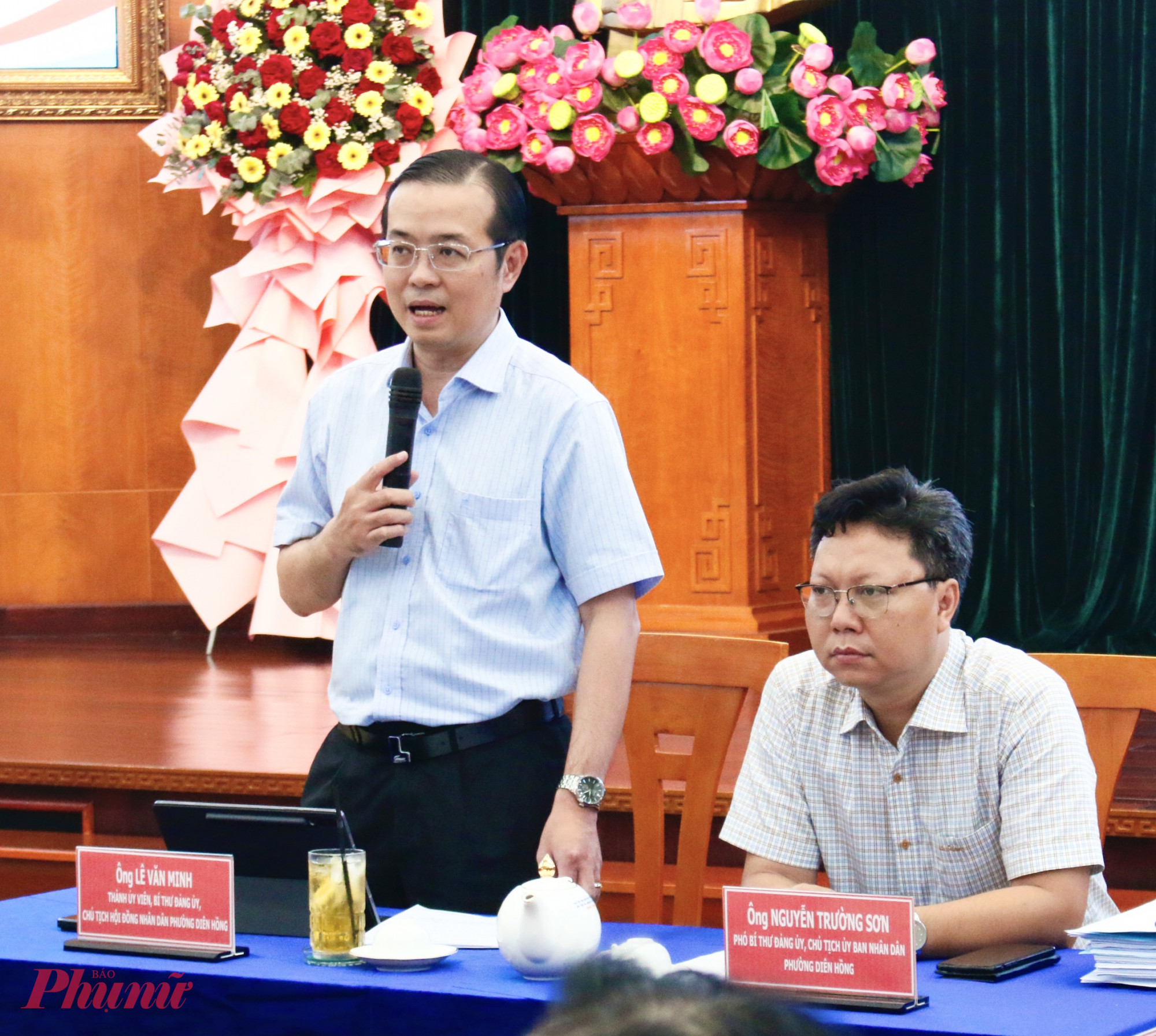 , ông Lê Văn Minh – Bí thư Đảng ủy phường Diên Hồng phát biểu chỉ đạo