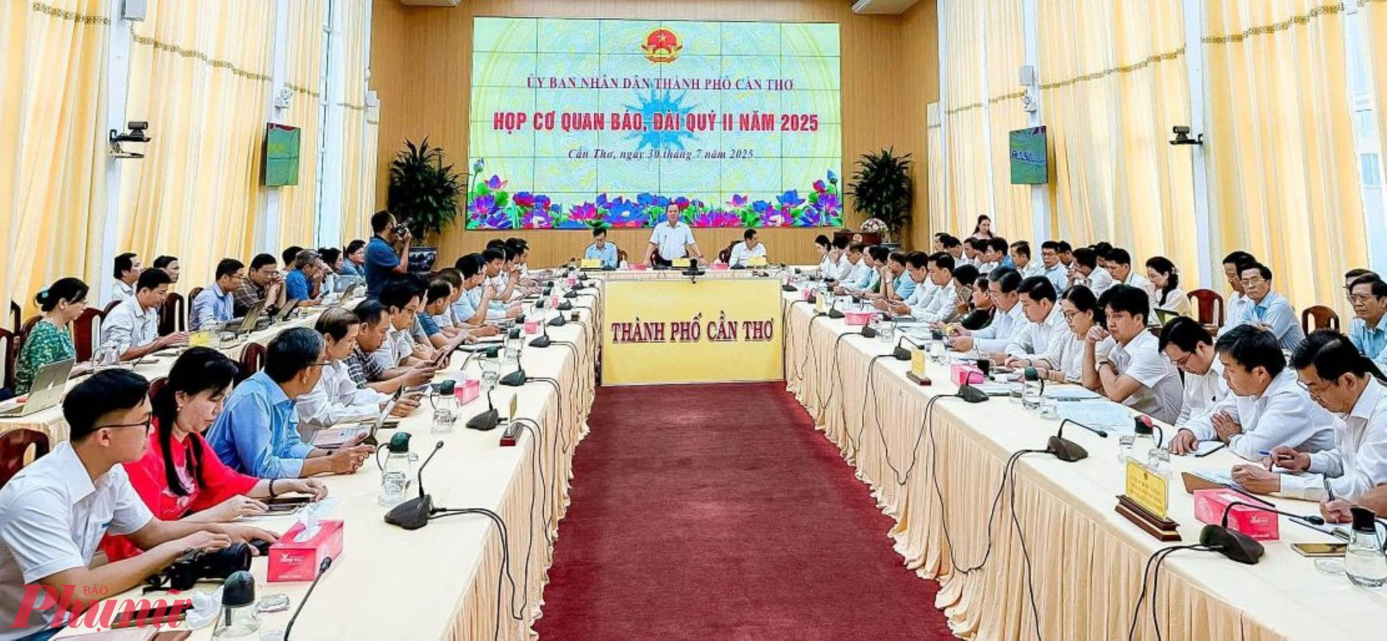 Quang cảnh buổi họp báo chí vào chiều 30/7 - Ảnh: CTV