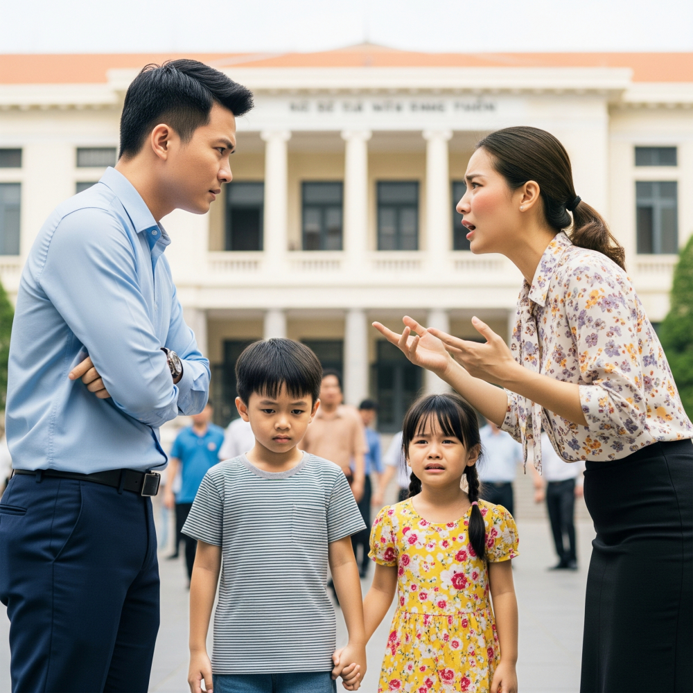 Năm 2024, cả nước có hơn 2,2 triệu vụ ly hôn, đồng nghĩa có hàng vạn, hàng triệu người con mất đi mái ấm trọn vẹn. -  Ảnh minh họa do trí tuệ nhân tạo (AI) tạo nên
