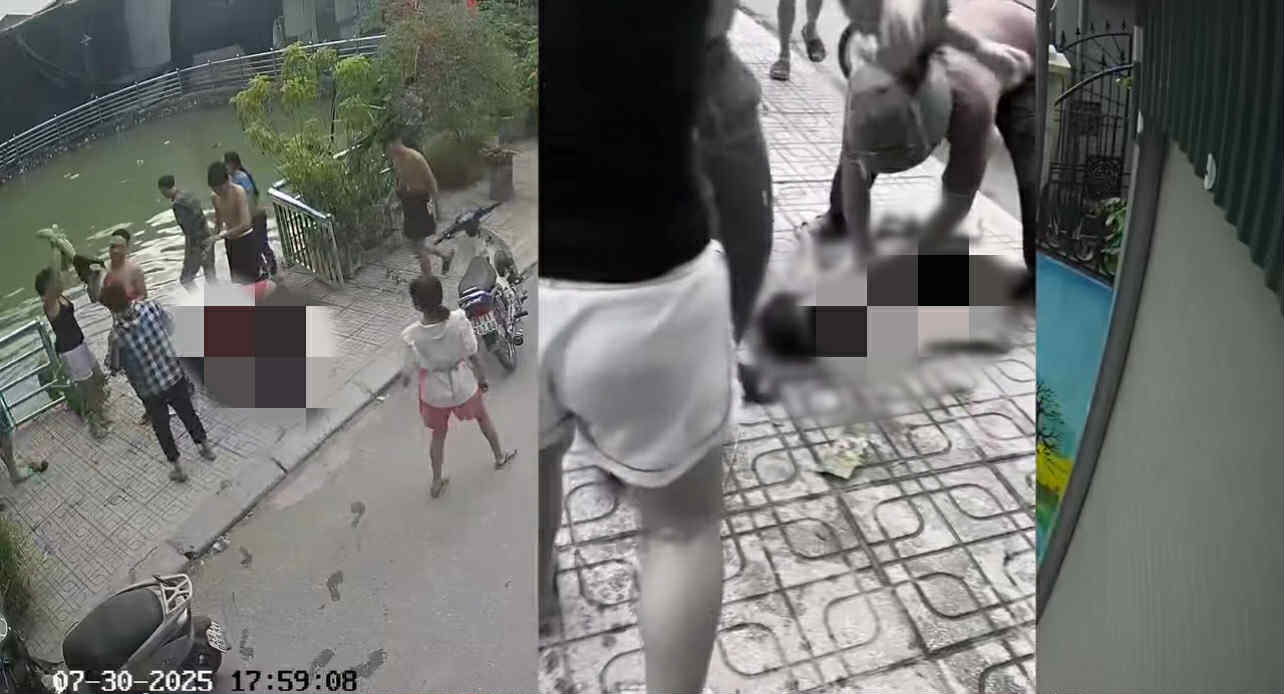 Hiện trường vụ việc. Ảnh: Cắt từ clip
