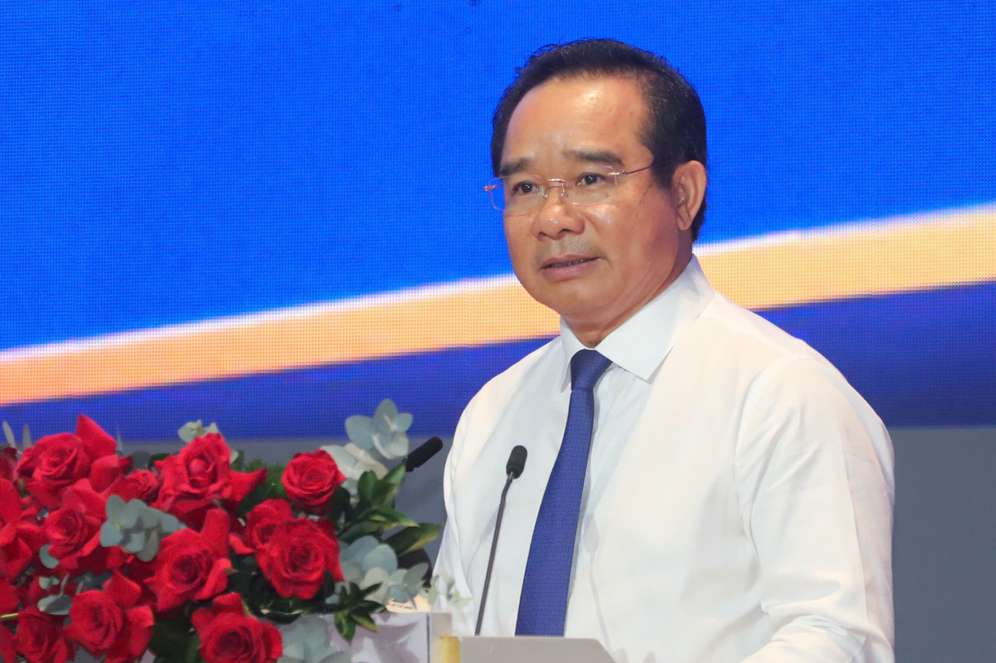  Ông Nguyễn Văn Được – Chủ tịch UBND TPHCM phát biểu tại hội nghị - Ảnh: Hoàng Triều