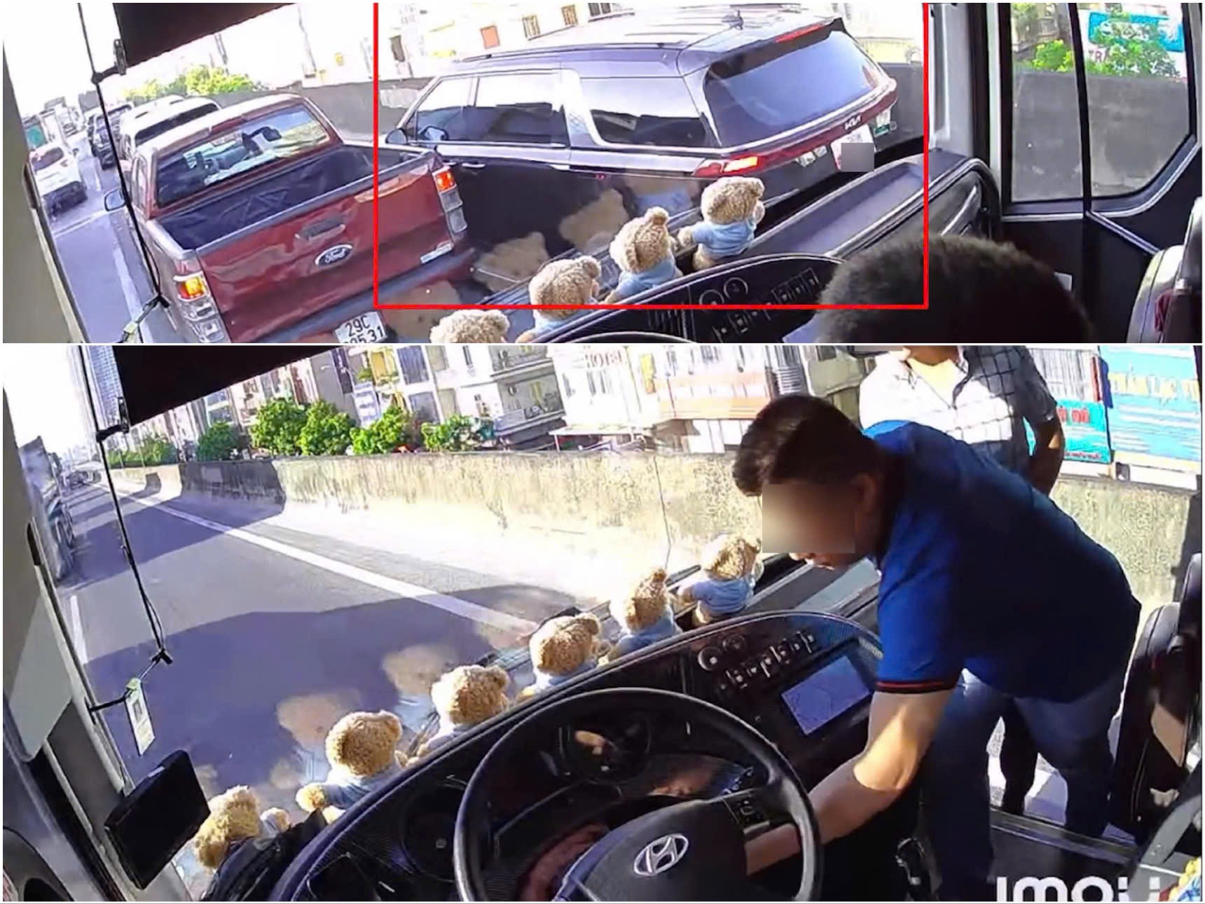 Ảnh chụp màn hình camera ghi lại sự việc.