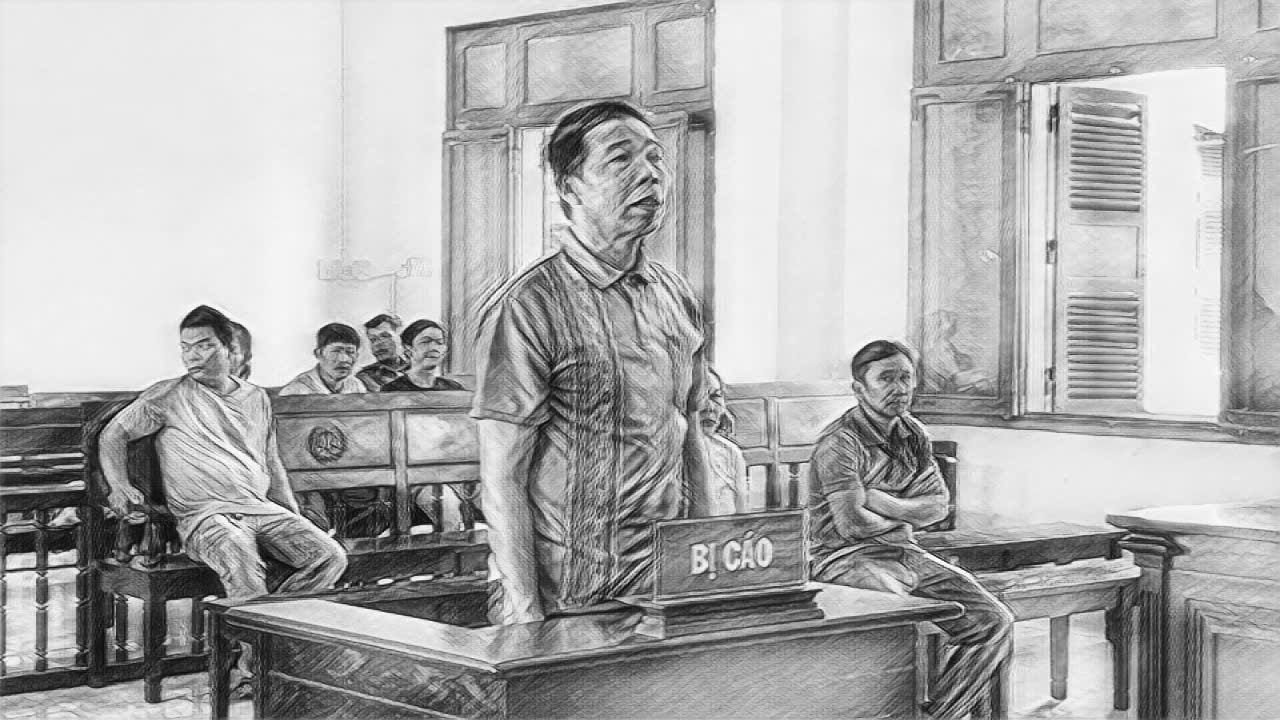 Bị cáo Quãng Hoa tại phiên tòa - Ảnh: B.X.