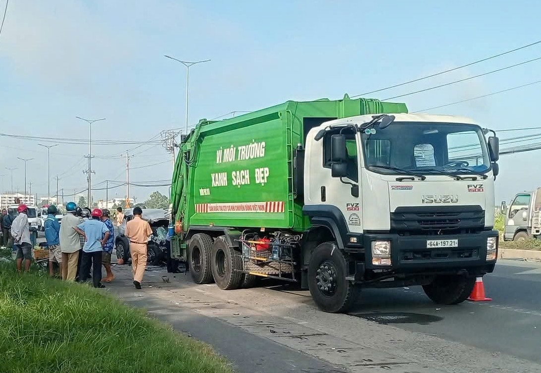Hiện trường vụ tai nạn... Ảnh: CTV