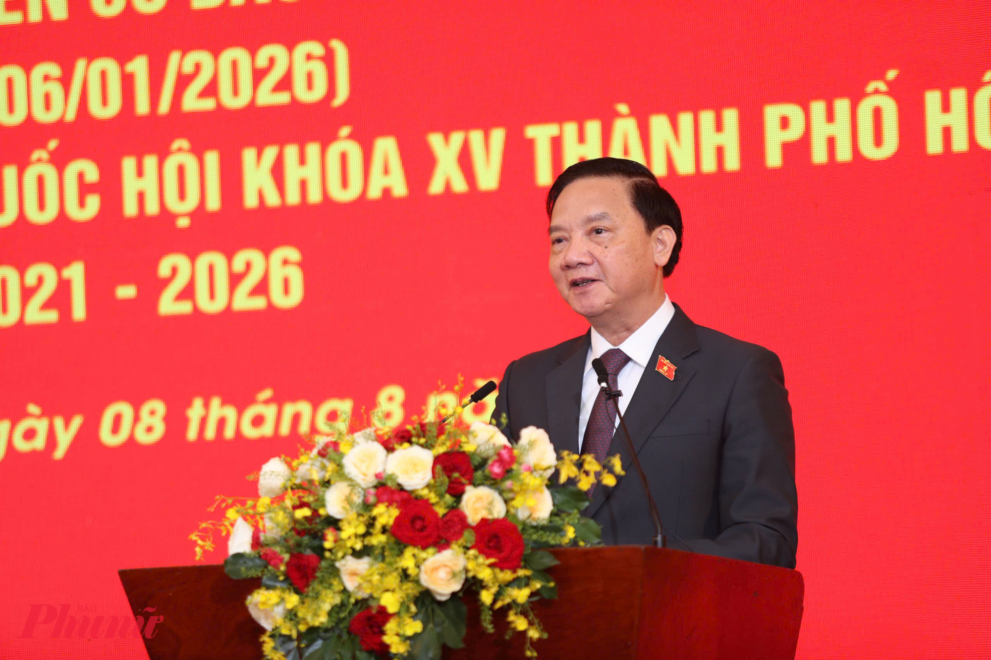 Phó Chủ tịch Quốc hội Nguyễn Khắc Định phát biểu chỉ đạo tại chương trình - Ảnh: Thanh Tâm