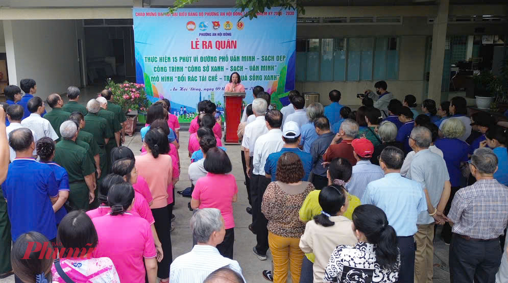 Lễ ra quân thực hiện các hoạt động vì môi trường tại phường An Hội Đông 