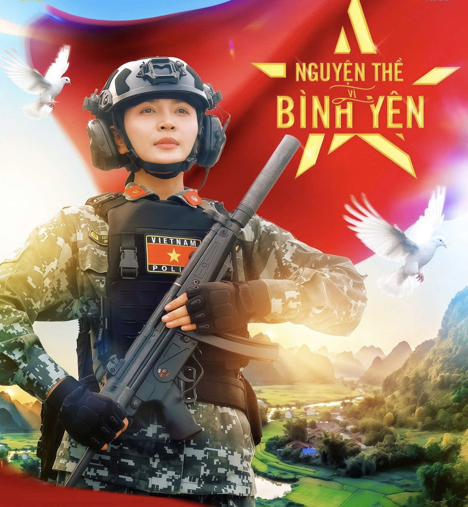 Ca sĩ Duyên Quỳnh hoá thân thành nữ chiến sĩ trong màu áo lính