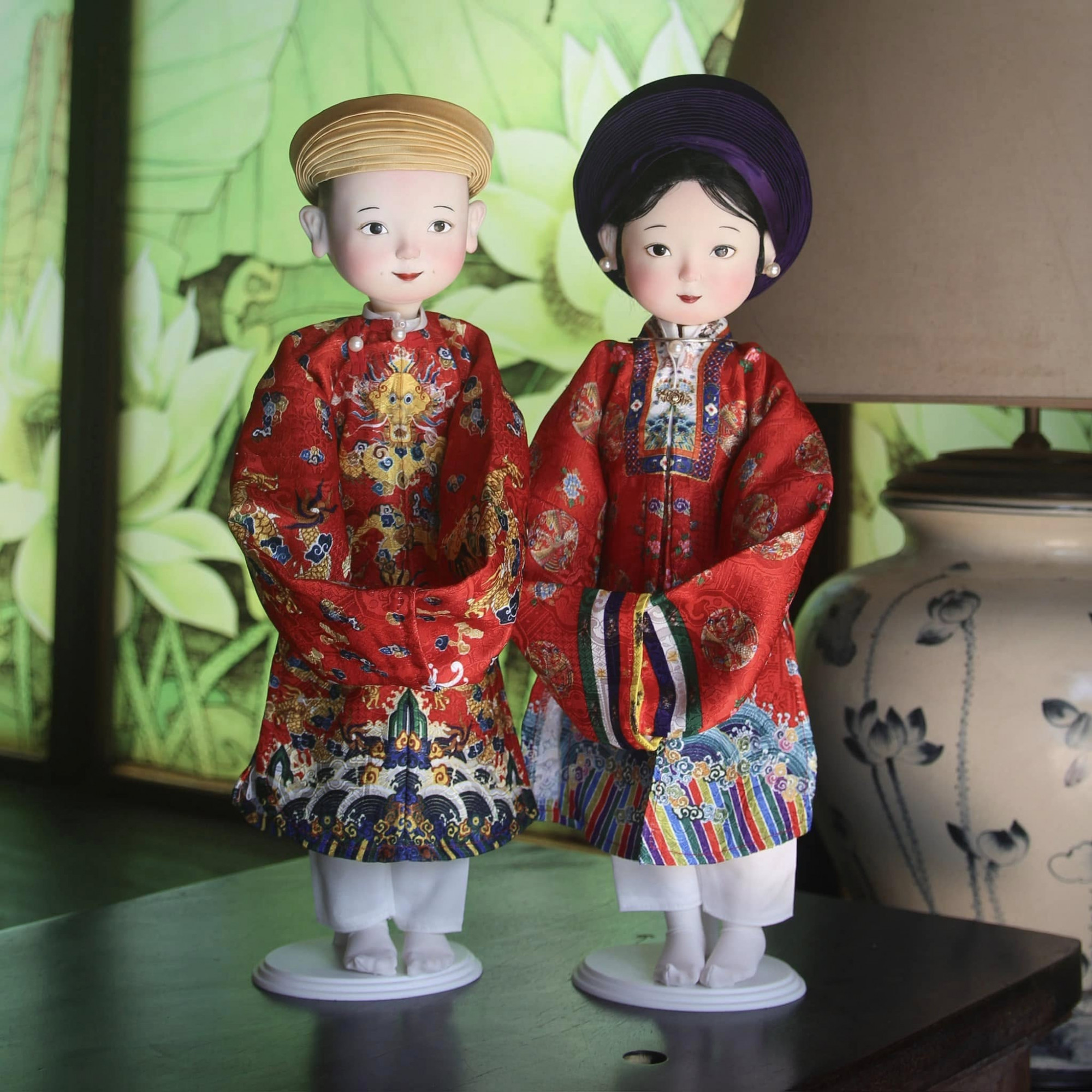 Những mẫu búp bê mang đậm nét văn hoá truyền thống do Bùi Thịnh Đa thực hiện