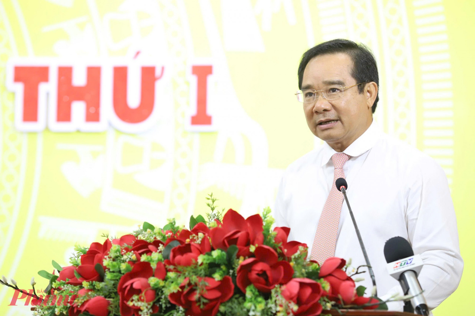 Chủ tịch UBND TP HCM Nguyễn Văn Được dự, chỉ đạo đại hội phường Tân Định - Ảnh: Thanh Tâm