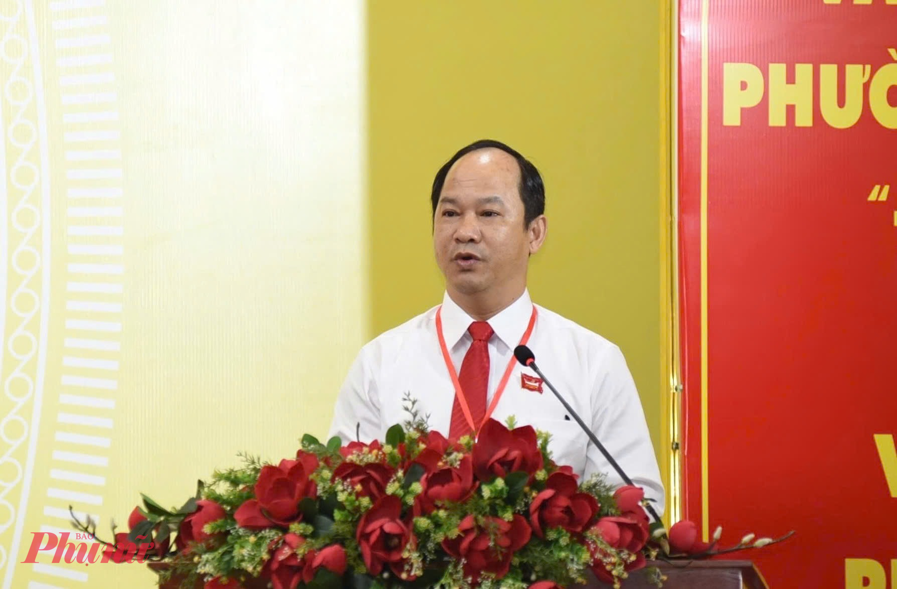 Ông Lê Đức Thanh - Bí thư Đảng ủy phường Tân Định phát biểu tại hội nghị - Ảnh: Thanh Tâm