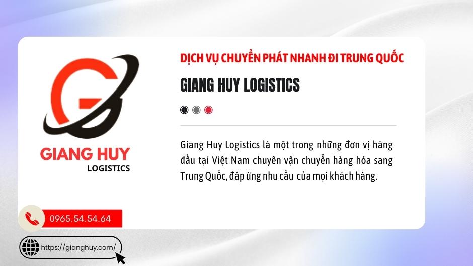 Dịch vụ chuyển phát nhanh đi Trung Quốc giá rẻ tại Giang Huy Logistics