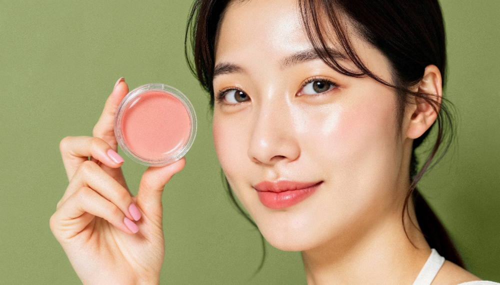 3. Chọn chất liệu phù hợp Nếu muốn có lớp má hồng mịn và tự nhiên thì má hồng dạng kem hoặc má hồng dạng lỏng là lựa chọn phù hợp nhất. Dạng kem có kết cấu đặc hơn một chút, khi tán bằng tay hoặc bông mút ẩm sẽ tiệp vào nền da rất đều và tạo cảm giác màu lan ra từ bên trong. Dạng lỏng thì mỏng nhẹ hơn, dễ tán, dễ điều chỉnh độ đậm nhạt và thường cho hiệu ứng trong suốt như da thật. Hai loại này đều giúp da trông căng bóng và giữ màu lâu, đặc biệt hợp với kiểu trang điểm trong trẻo như vừa chạm nắng. Nếu bạn thích sự tiện lợi thì má hồng dạng phấn vẫn có thể dùng. Tuy nhiên nên chọn loại hạt phấn mịn, có ánh satin nhẹ hoặc dạng mờ trong suốt. Như vậy lớp má sẽ không bị khô cứng, không lộ vệt phấn và khi nhìn ở ngoài trời vẫn tự nhiên. (Ảnh Freepik)