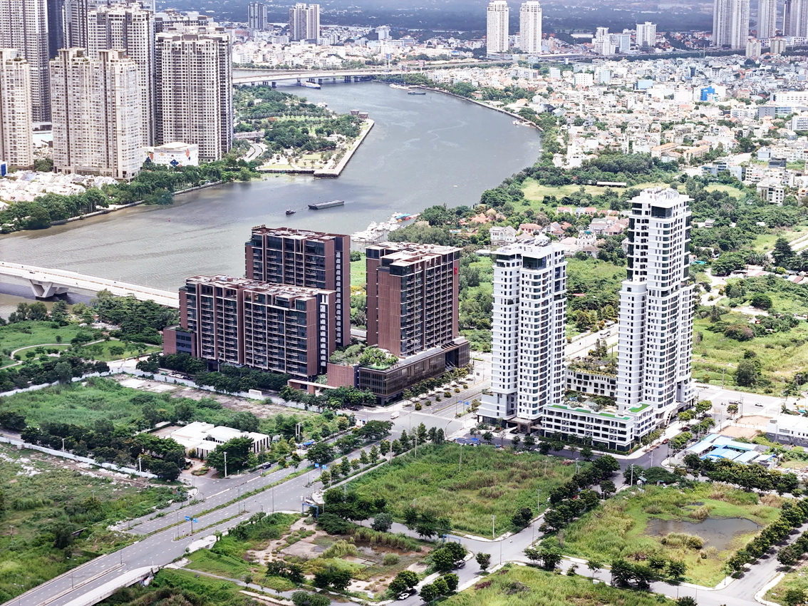 Giá căn hộ chung cư trong khu đô thị Thủ Thiêm  cao ngang hoặc hơn giá nhà phố ở gần đó