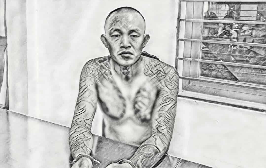 Lý Văn Sang tại cơ quan công an - Ảnh: Công an cung cấp