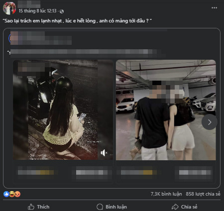 Một bài đăng của người phụ nữ này như đang trách móc (Ảnh: Facebook người phụ nữ)