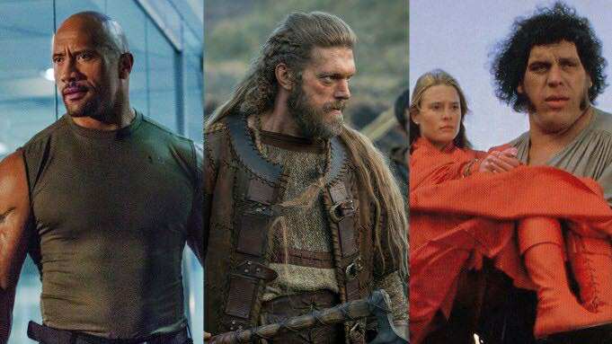 Từ trái sang Dwayne The Rock Johnson, Adam Copeland và Andre the Giant. Ảnhh: The  Hollywood  Reporter