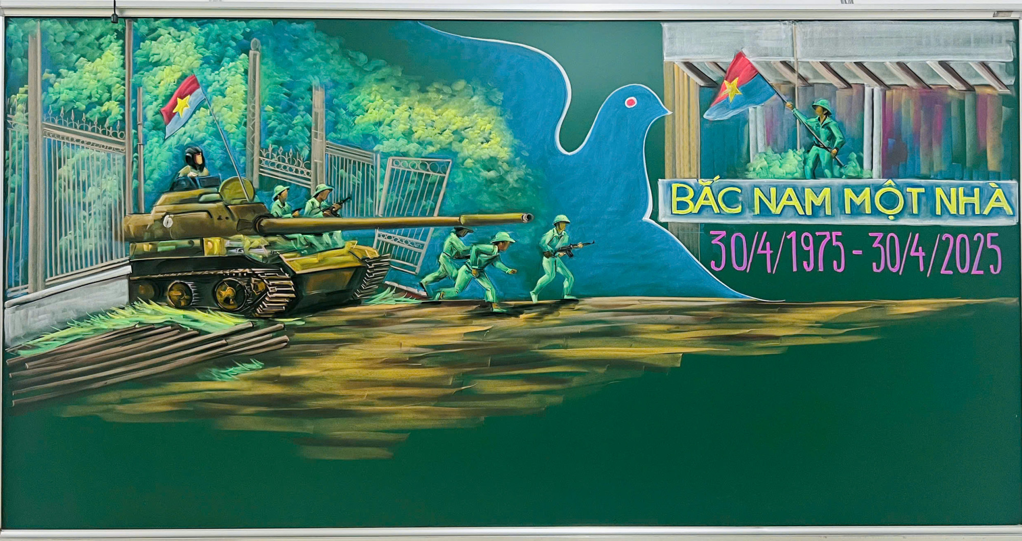 Bức tranh phẩm Bắc - Nam một nhà - Ảnh: Nguyễn Hạnh