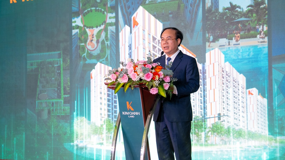 Ông Nguyễn Văn Sinh - Thứ trưởng Bộ Xây dựng - phát biểu tại Lễ động thổ 3 dự án K-Home Avenue, K-Home Midtown, K-Home Skyview - Ảnh: Kim Oanh Group