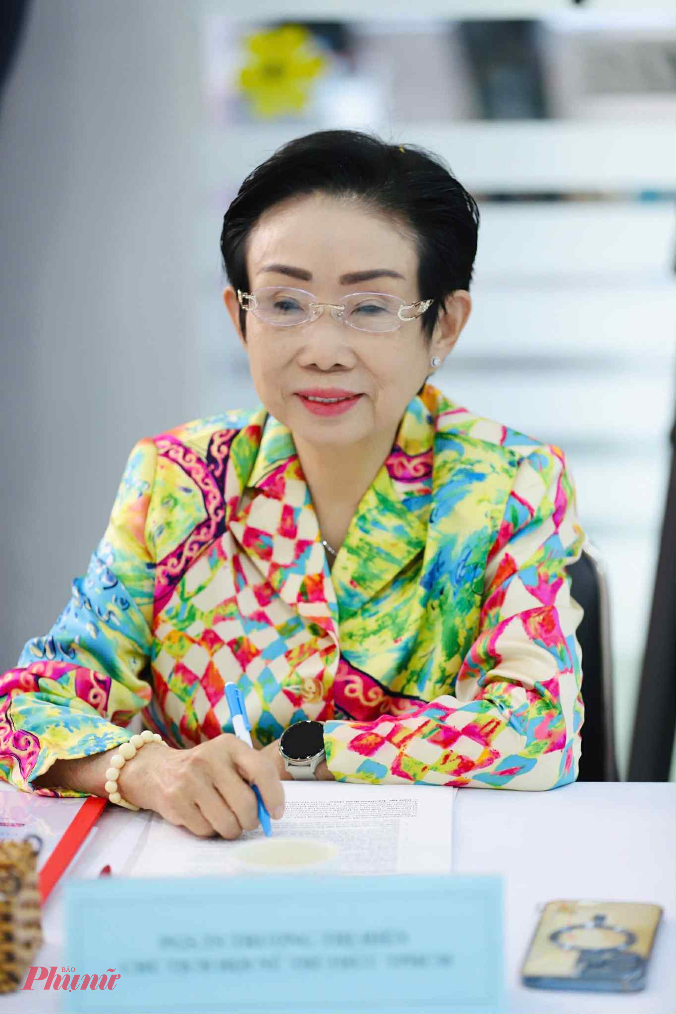 Phó Giáo sư, Tiến sĩ Trương Thị Hiền - Nguyên Giám đốc Học viện Cán bộ, Chủ tịch Hội trí thức nữ TPHCM, Chủ tịch Hội nữ Trí thức TPHCM. Ảnh: Thành Lâm
