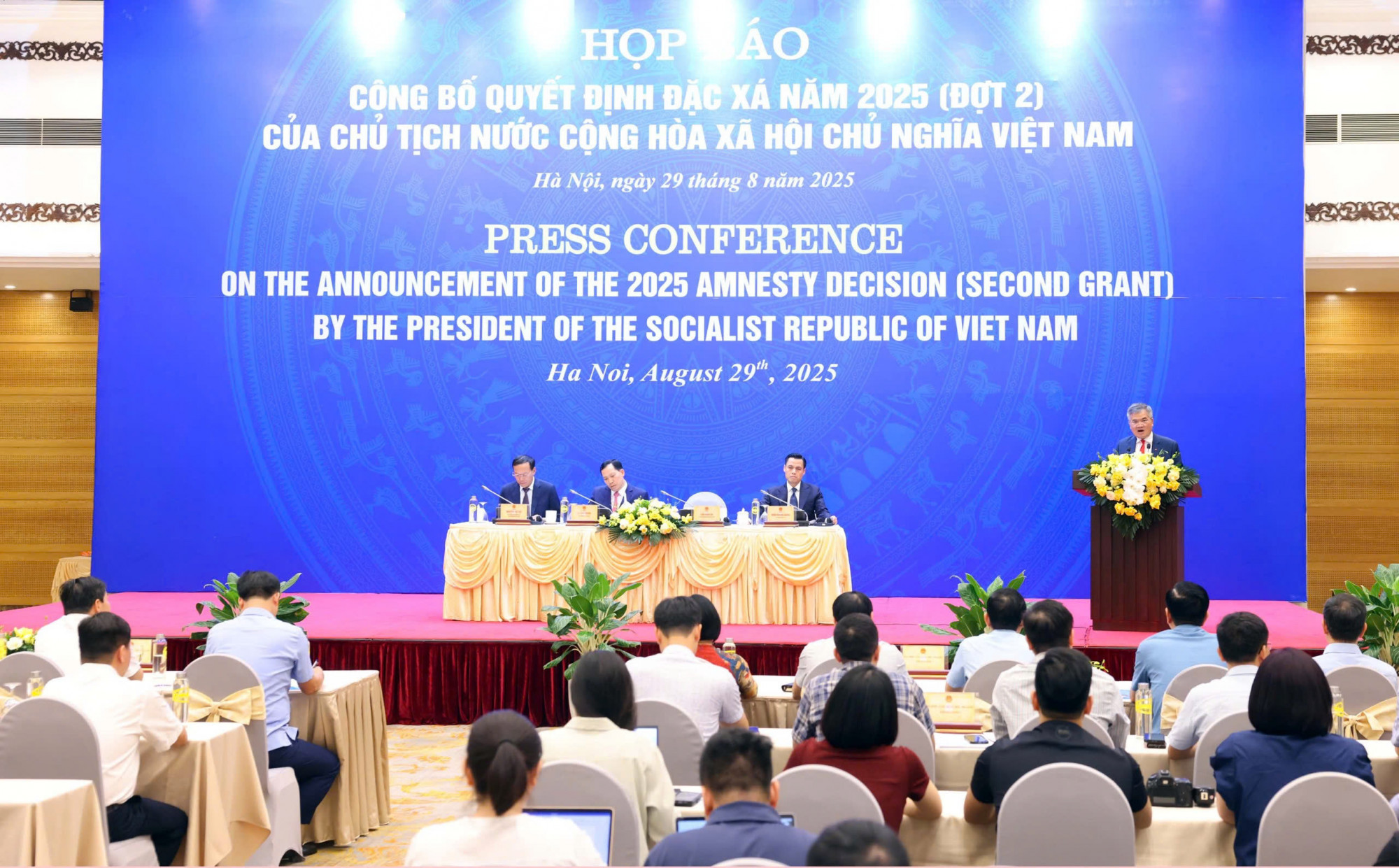 Họp báo công bố đặc xá chiều 29/8 - ảnh: Vương Trần