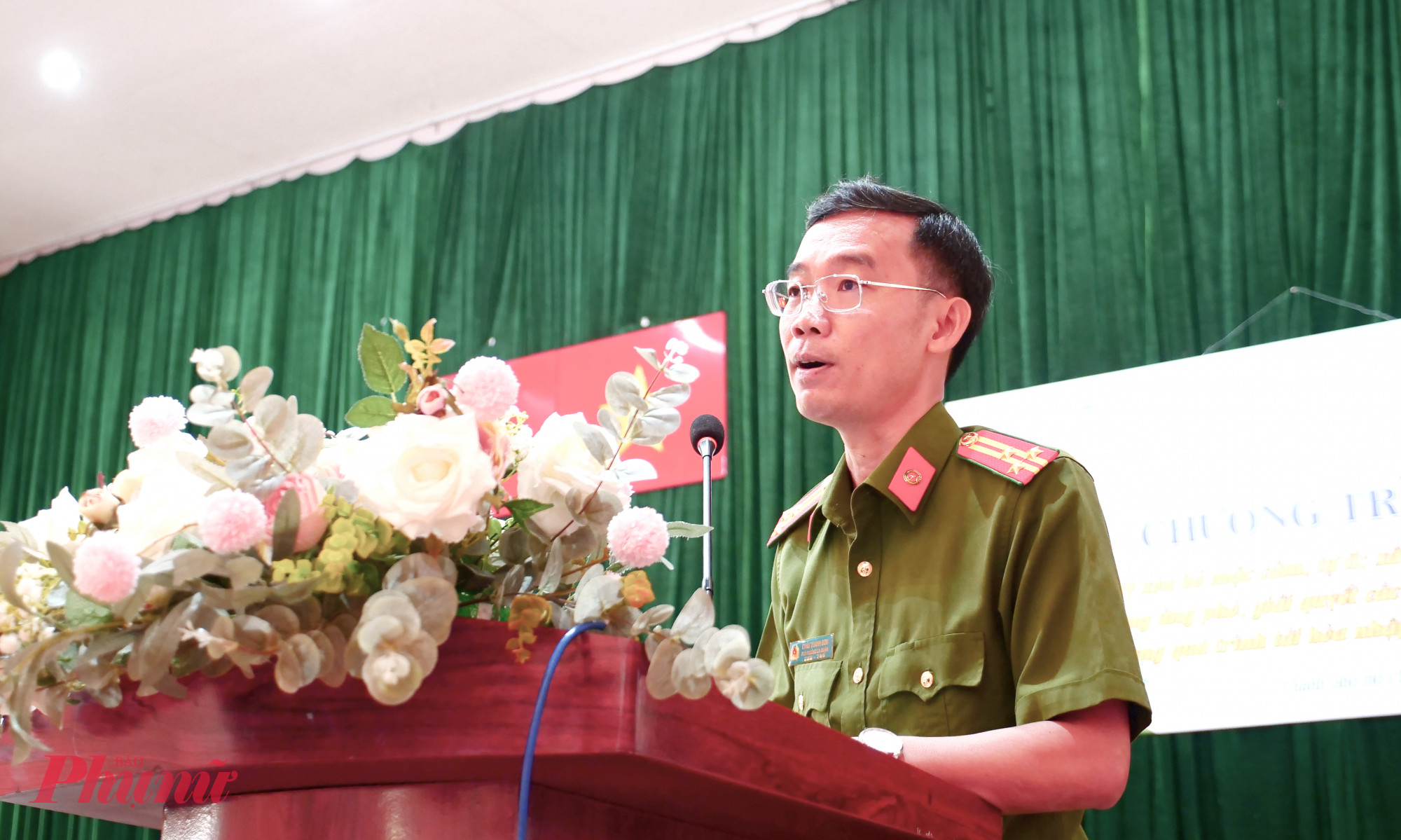Thượng tá Châu Thanh Sơn – Phó Giám Thị Trại tạm giam Chí Hòa - phát buổi tại chương trình 