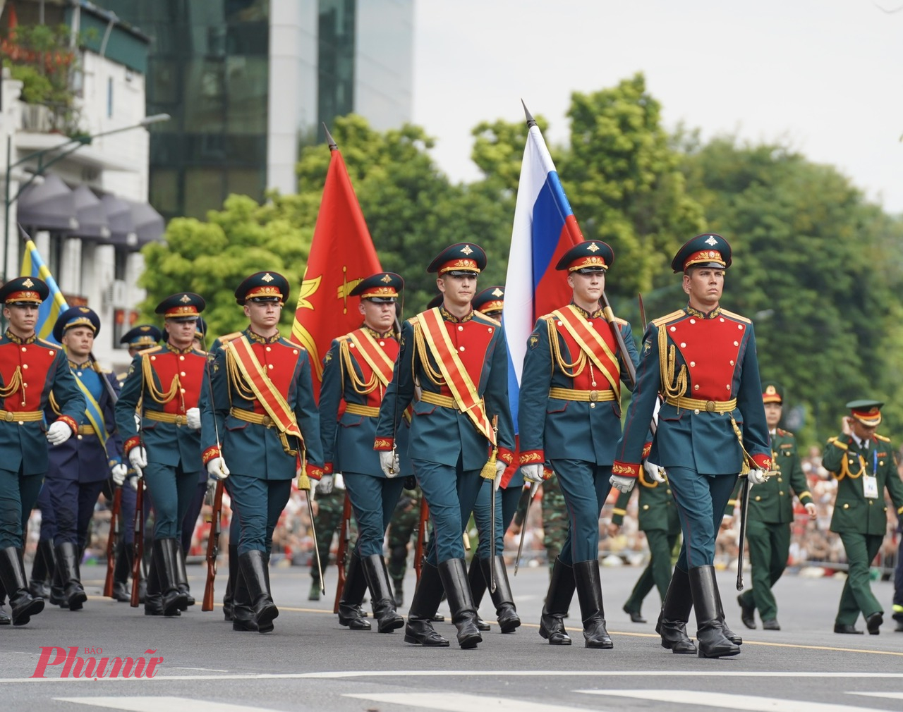 Đội hình tiêu binh danh dự là những quân nhân ưu tú, tuyển chọn của nước Nga.