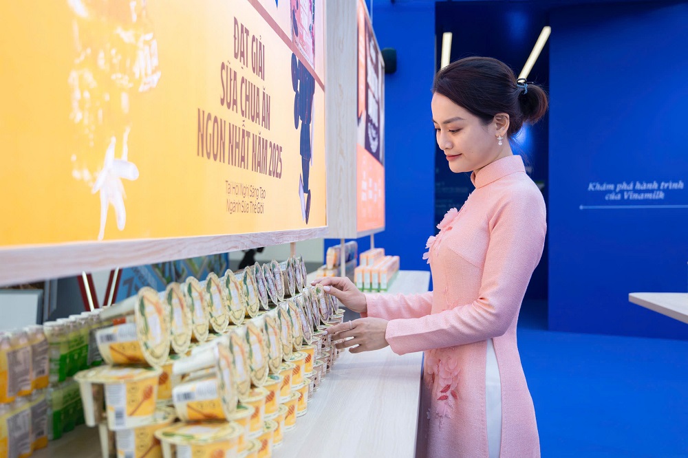 Vinamilk mang đến triển lãm những trải nghiệm thú vị qua cách thể hiện trực quan về những bước đột phá trong đổi mới sáng tạo, khoa học - công nghệ tạo ra sản phẩm dinh dưỡng tiêu chuẩn quốc tế, đón đầu các xu hướng tiêu dùng - Ảnh: Tịnh Không
