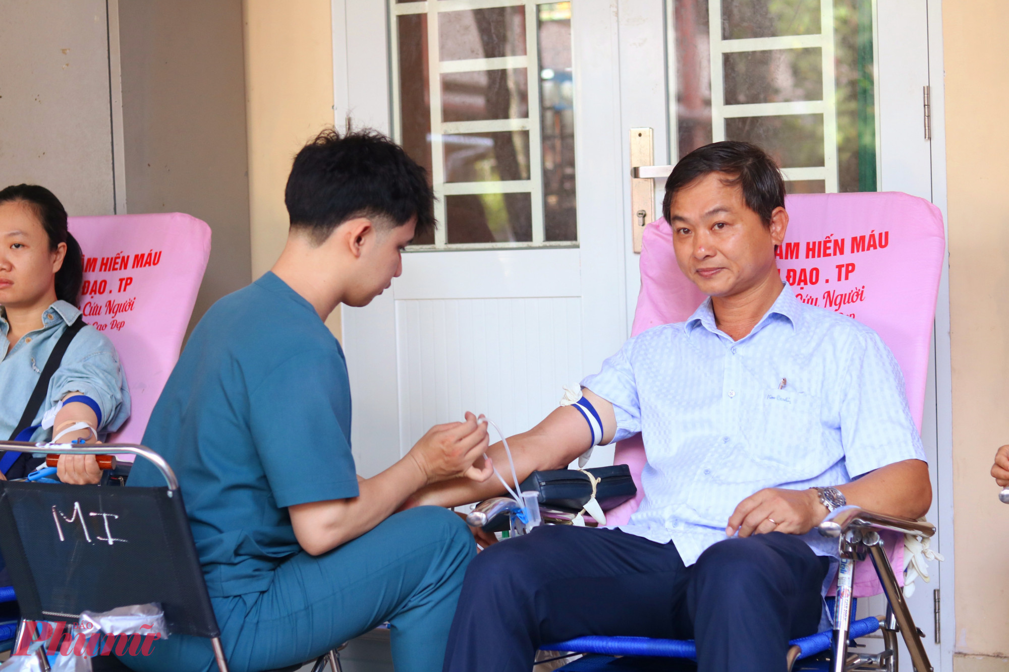 Khu vực hiến máu tình nguyện - Ảnh: Mẫn Nhi