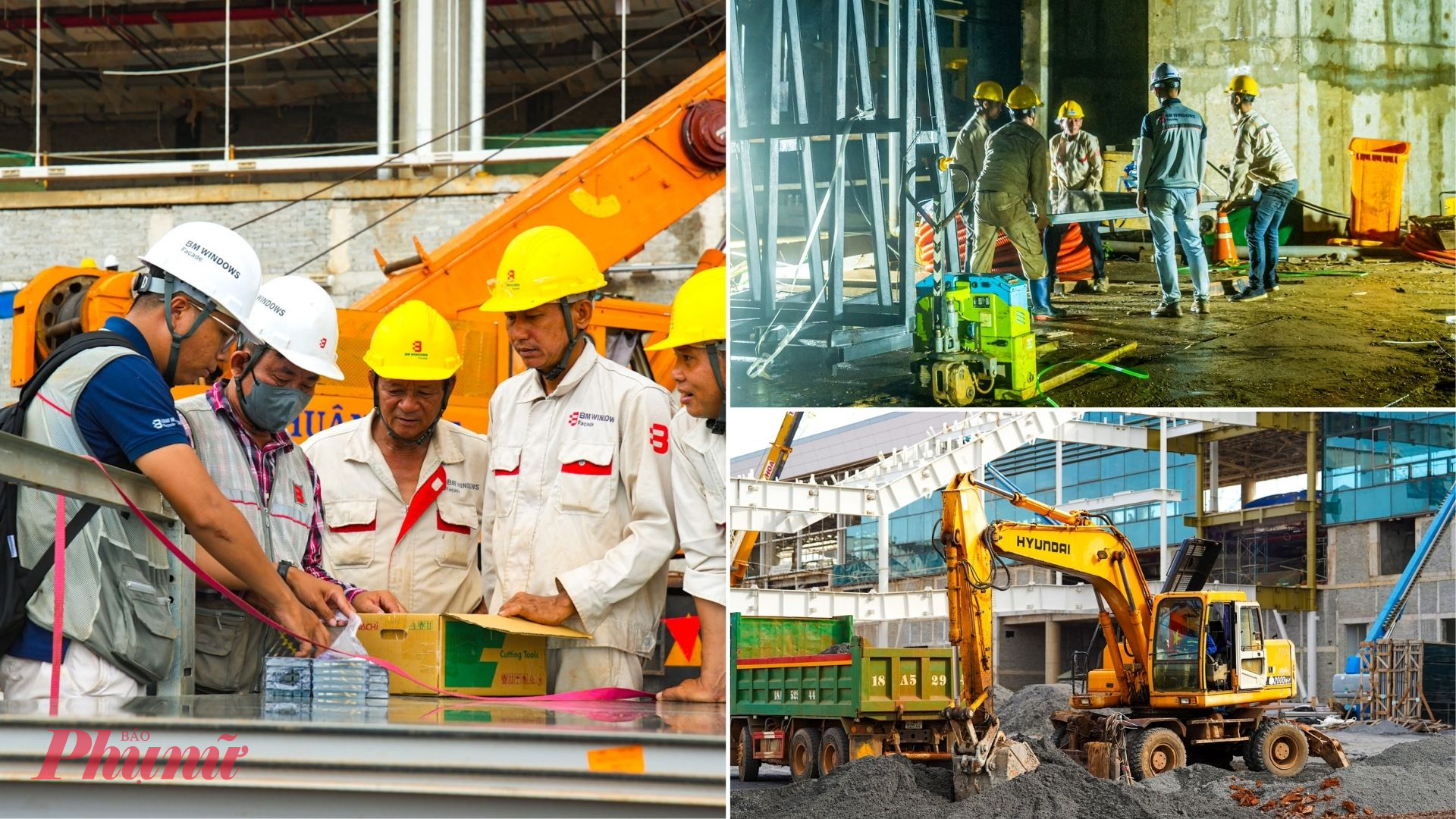 Tại Dự án thành phần 3 – xây dựng các công trình thiết yếu – hiện có 11 gói thầu đang thi công. Trong đó, gói thầu 5.10 (liên quan đến nhà ga hành khách, hạng mục lớn nhất giai đoạn 1) huy động gần 6.000 nhân lực và thiết bị, thi công liên tục trong dịp lễ.