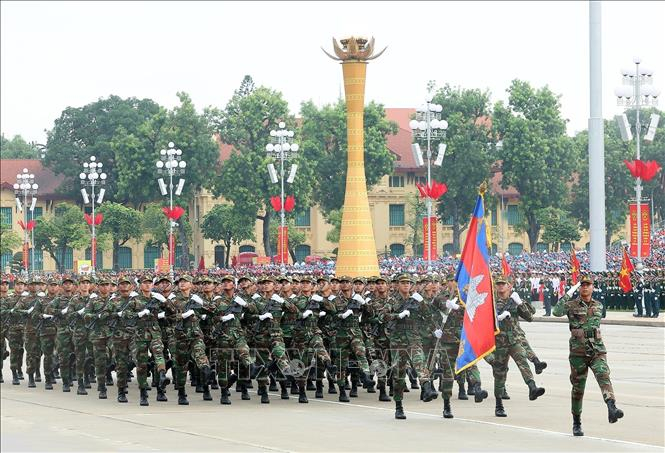 Khối Quân đội Hoàng gia Campuchia - Ảnh: Lâm Khánh/TTXVN