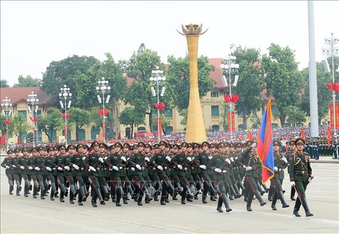 Khối Quân đội nhân dân Lào - Ảnh: Lâm Khánh/TTXVN