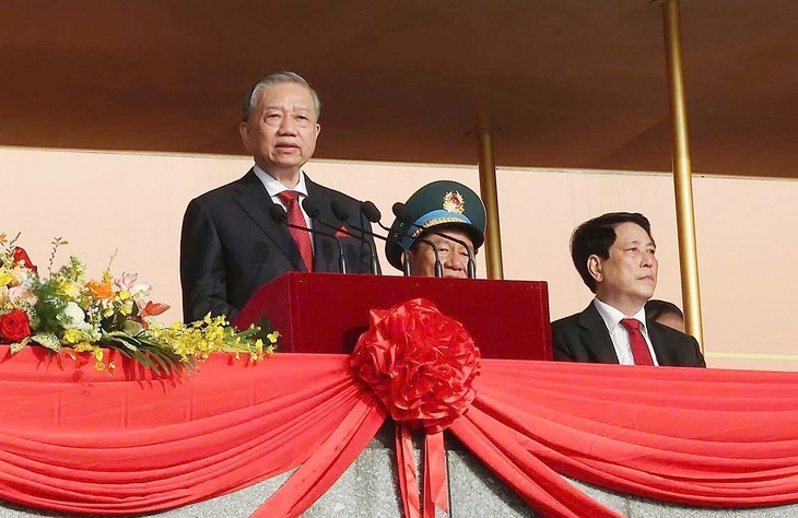 Tổng bí thư Tô Lâm: 80 năm Quốc khánh hào hùng, triệu triệu trái tim Việt Nam chung nhịp đập tự hào Tổng bí thư Tô Lâm đọc diễn văn Kỷ niệm 80 năm Cách mạng tháng Tám thành công và Quốc khánh 2/9 - Ảnh: TTXVN