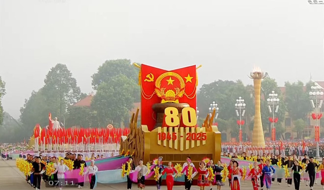 Khối Quốc huy nước Cộng hòa xã hội chủ nghĩa Việt Nam - Nguồn ảnh: VTV