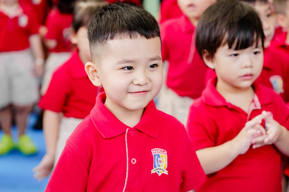 Các bé mầm non Royal School háo hức đến trường chào đón năm học 2025 - 2026 - Ảnh: Royal School