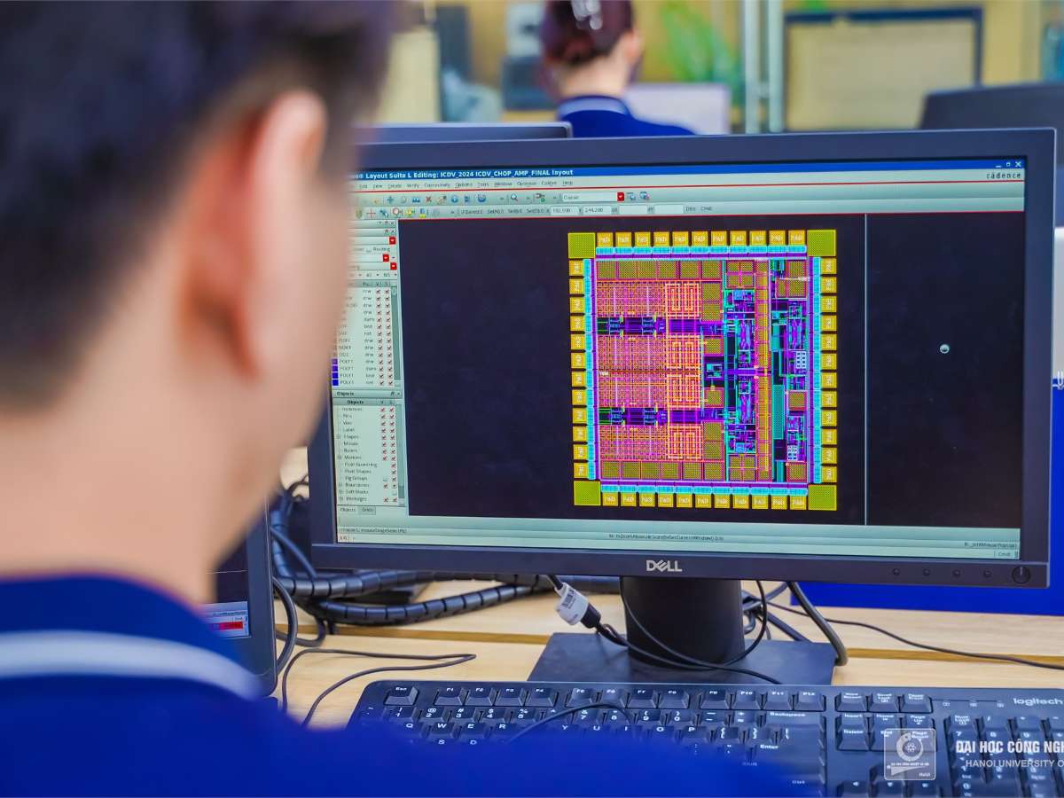 Trường ĐH Công nghiệp Hà Nội đã đầu tư mạnh vào cơ sở vật chất để phục vụ ngành thiết kế vi mạch. Ảnh: HAUI