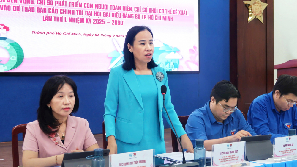 Đo sự phát triển bằng chất lượng sống của người dân Chủ tịch Hội LHPN TPHCM Võ Ngọc Thanh Trúc phát biểu tại buổi tọa đàm