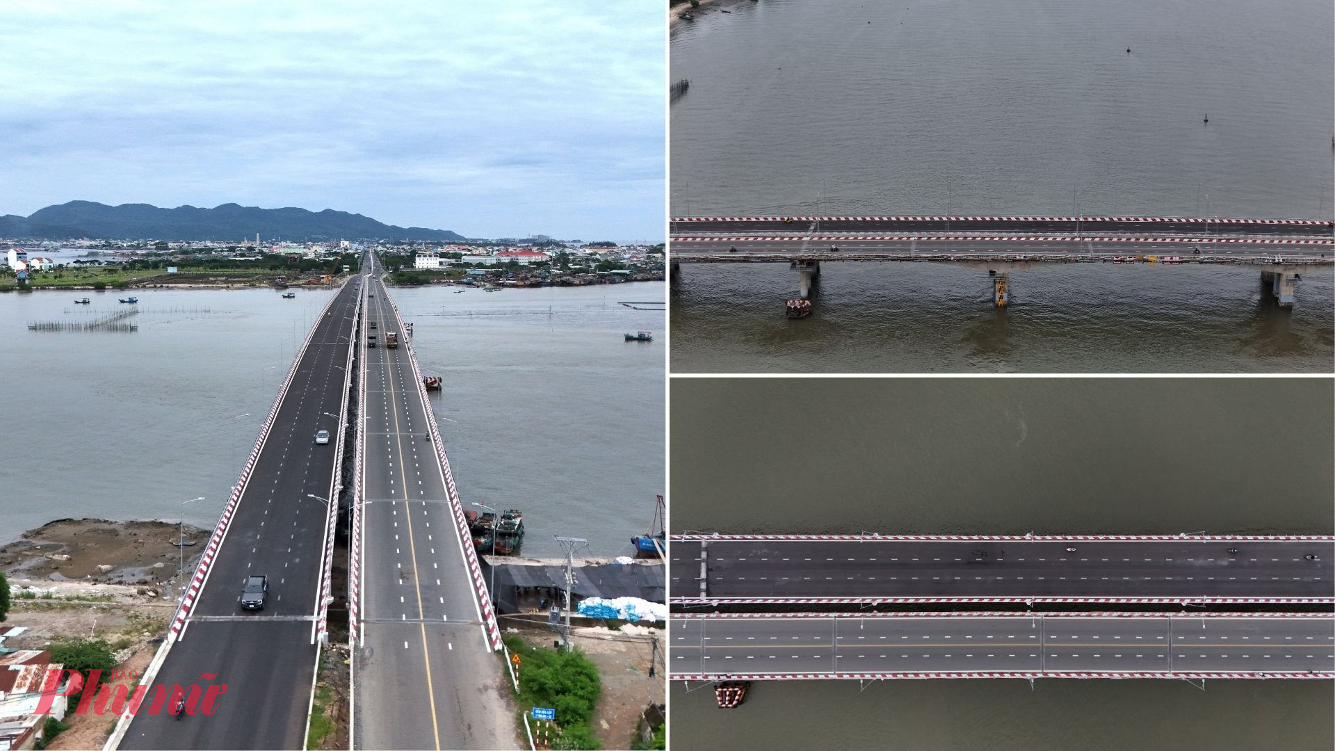 Cầu Cửa Lấp 2 dài 721 m, rộng 12,5 m đã hoàn thiện.