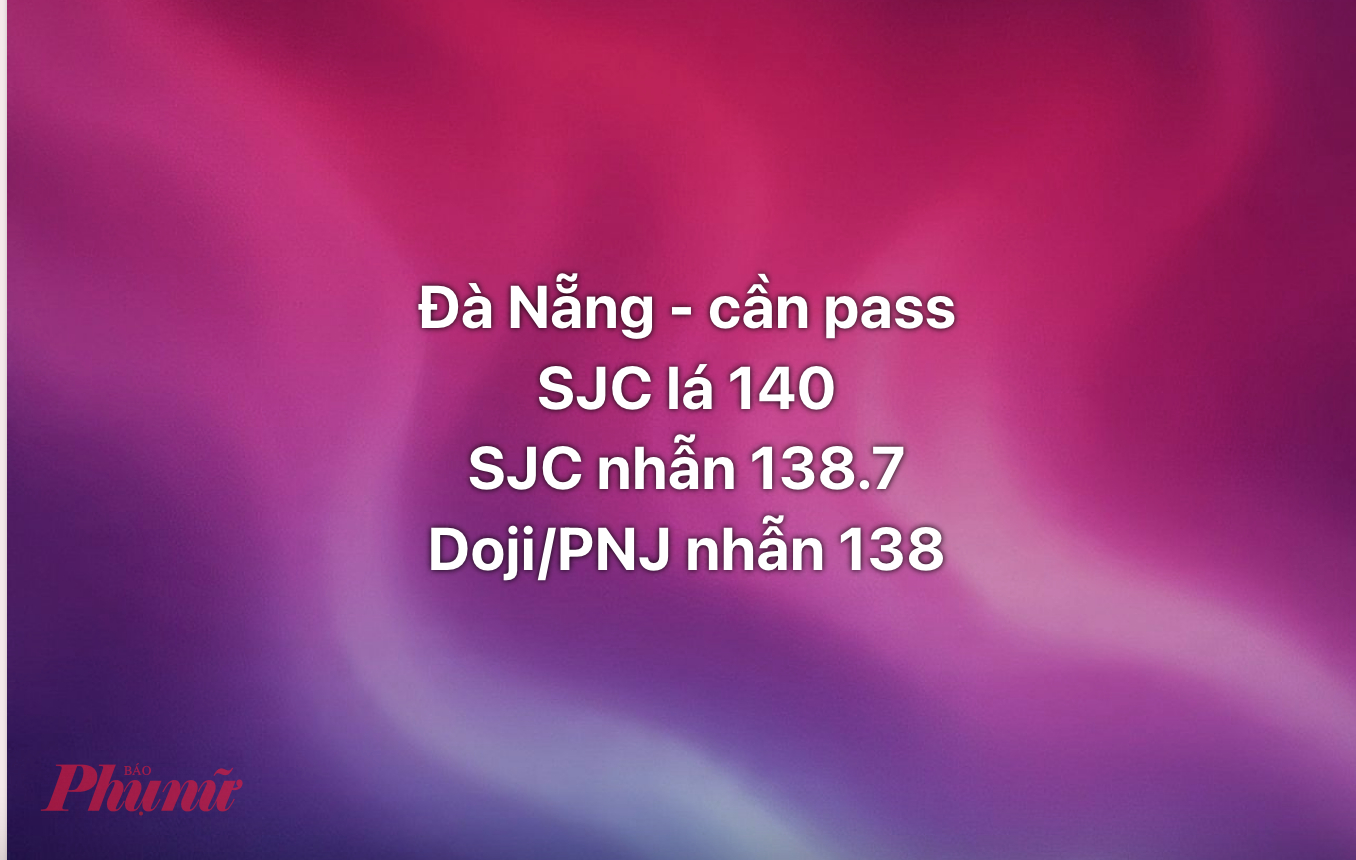 Riêng vàng nhẫn 9999 thì được hét với giá 138 triệu đồng/lượng, cũng cao hơn giá tại 