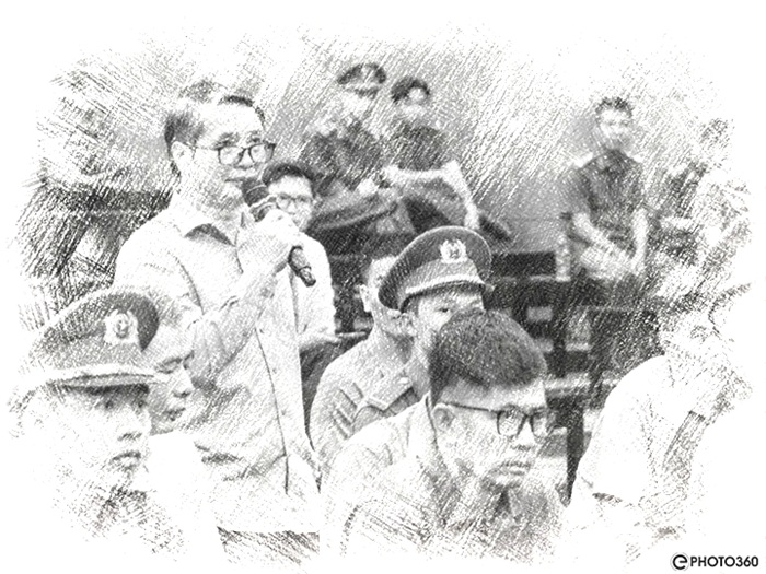 Bị cáo Phạm Thái Hà khai báo tại tòa. Ảnh: N.A