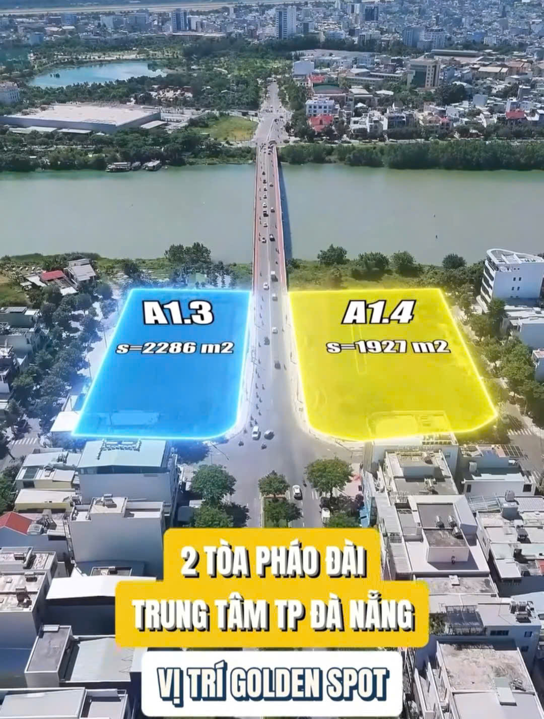 Đối diện bên kia dự án cụm nút giao thông, 2 toà tháp chung cư đang được quảng bá đặt cọc rầm rộ trên mạng.