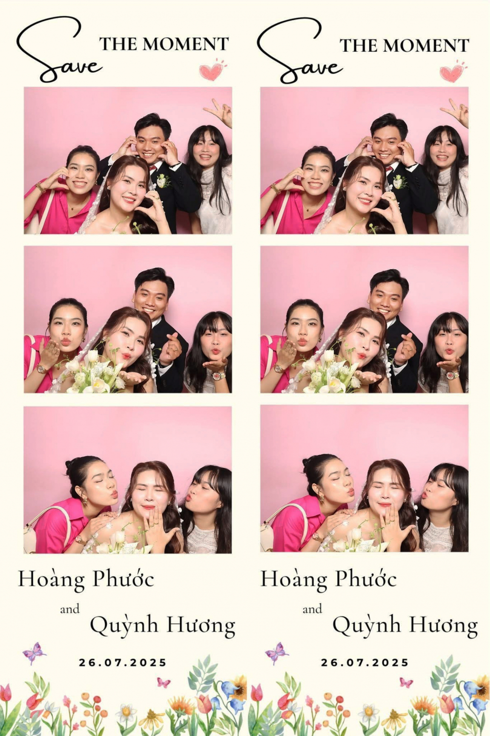 Ảnh chụp kèm lời chúc của bạn bè gửi đến cô dâu Quỳnh Hương - Ảnh do nhân vật cung cấp