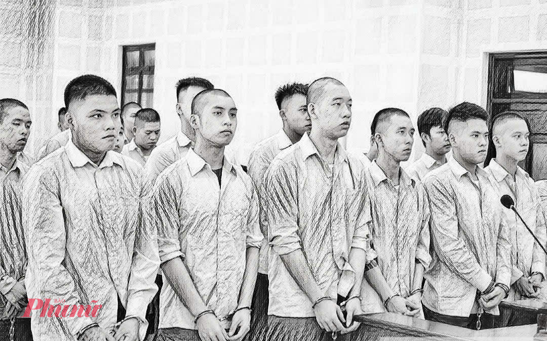 Các bị cáo tại toà